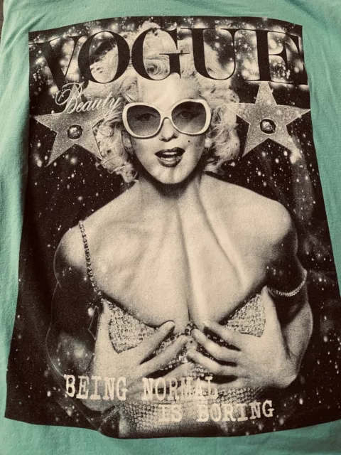 Vogue Magazine Marilyn Monroe Womens Tank Top Turquoise Small Fashion Retro