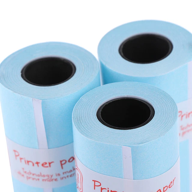 3rolls printable sticker paper roll direct thermal paper self-adhesive 5bj Sg