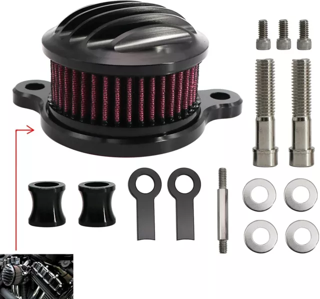 Air Cleaner Intake Filter System Kit for Harley Sportster 1200 883 CNC Black