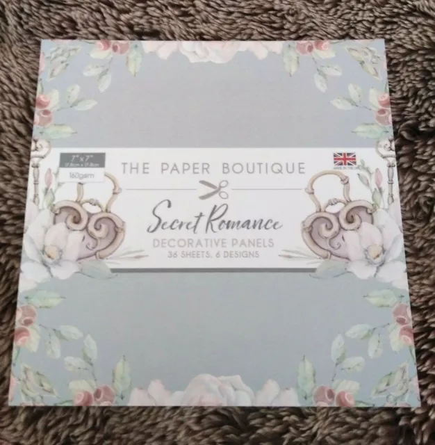 The Paper Boutique Secret Romance Dekorplatten 7X7" 36 Blatt