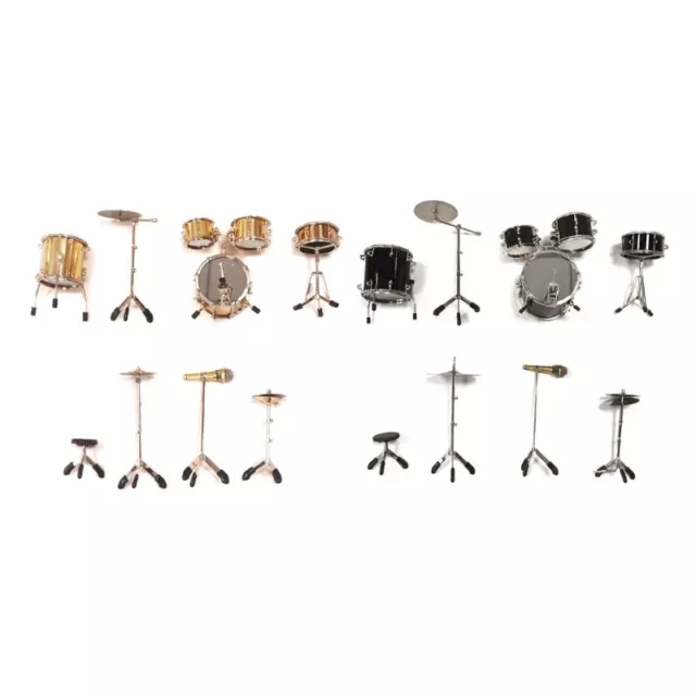 Mini Drum Model Miniature Musical Instrument Set For Collection Decoration Craft