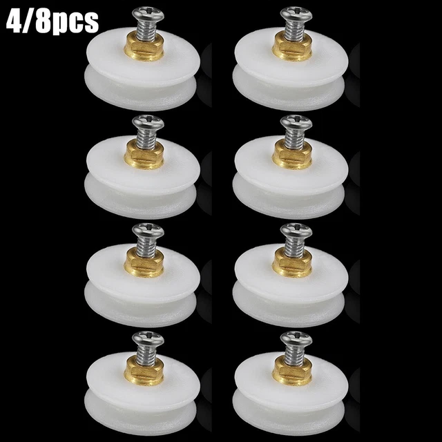 Replacement Shower Door Rollers Runners Wheels Grooved 22mm Dia Pack of 48