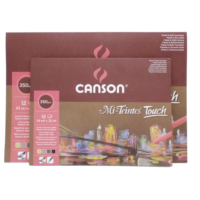 Canson Mi-Teintes Velvet - Blocco Carta Per Pastelli, 24x32 Cm, 430 G/m², 12 Fogli, Toni Freddi - Foto 2