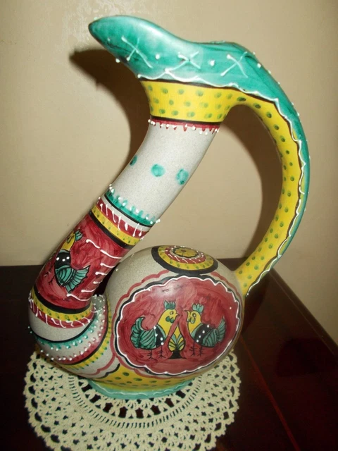 Alfredo Santarelli AS Galdo Deruta Particolare versatoio vintage dipinto