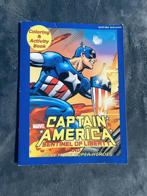 2002 Marvel Captain America Sentinel Of Liberty Coloring Book