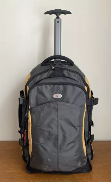 Swiss Gear Rolling Luggage Travel Carry On Bag Inner Partial Hardshell - Unique!
