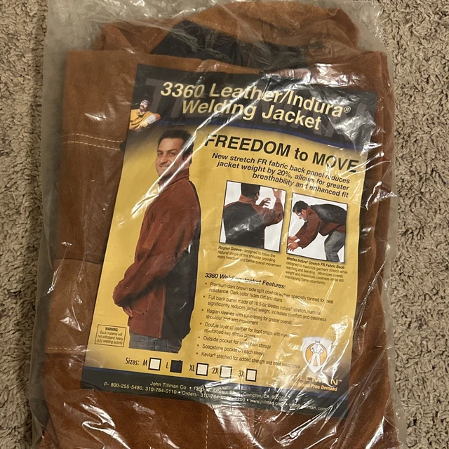 Tillman 3360-Size Large Freedom Flex Cowhide Welding Jacket