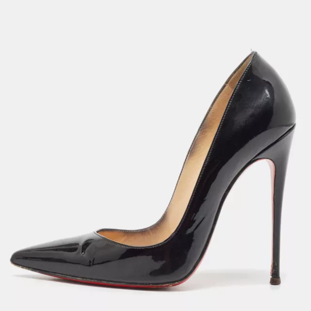 Christian Louboutin Black Patent Leather So Kate Pumps Size 37