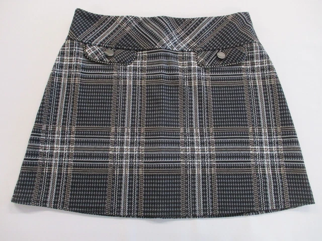 DOROTHY PERKINGS Short Skirt, Mini Skirt, Black & White Check, Medium, UK 14