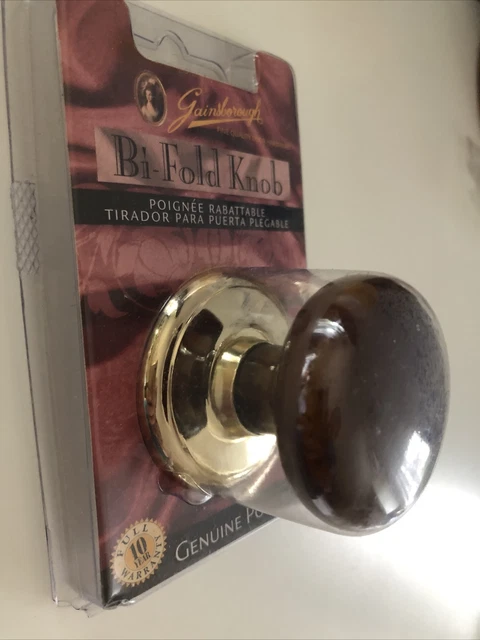 Lot De 5 Poignées Boutons En Bois Avec Bagues Laiton Pour Porte - Carré De 7 - Occasion