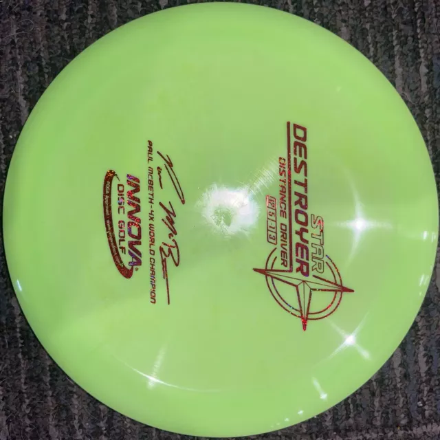 Rare Innova Star Destroyer 4X Paul Mcbeth Disc Golf Driver Gr/Rd 175G @ Lsdiscs