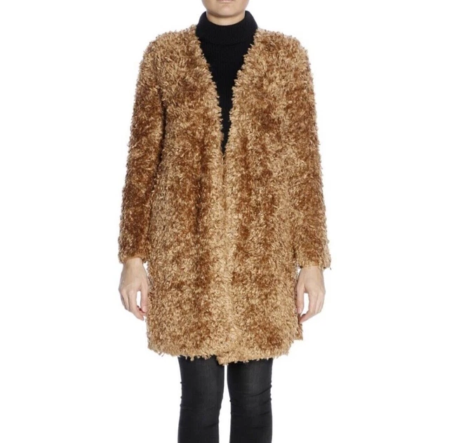Missoni Teddy Coat, Coatigan BLACK Fuzzy Plush Open Front  Cardigan Size 42/6