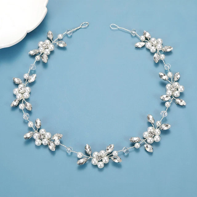 Fasce Sposa Capelli Gioielli Matrimonio Accessori Capelli Per Donna Perla Headban F3