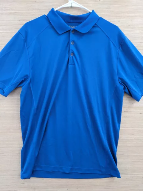Nike Golf Mens Dri Fit Polo Shirt Blue Large Short Sleeve Tour Performance