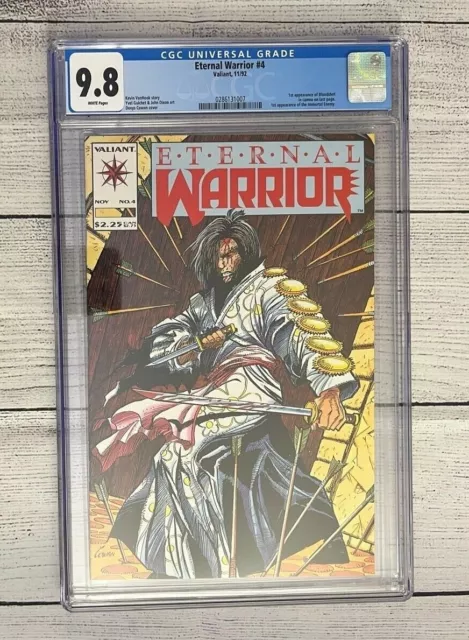Eternal Warrior #4 CGC 9.8 1992 first 1st appearance Bloodshot While Pages