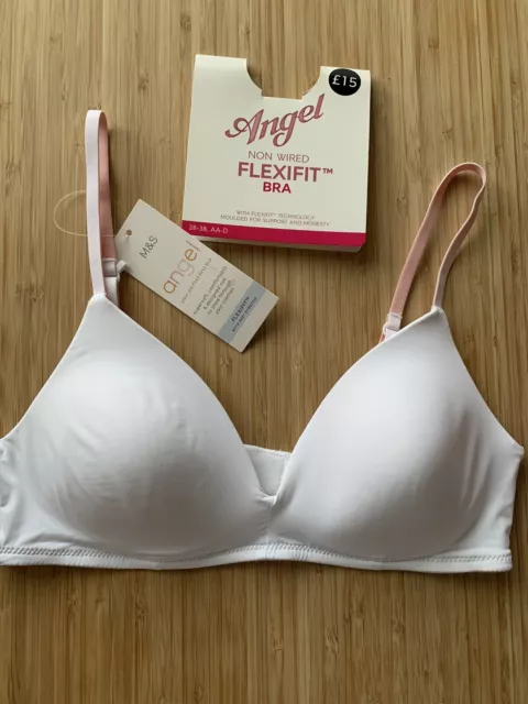 RRP £15 M&S Size 32D Angel Non Wired Flexifit Padded First Bra