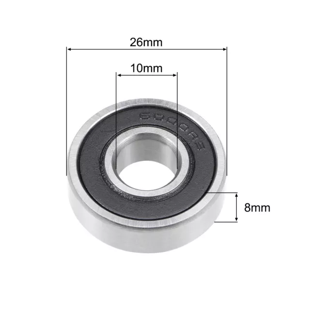 ABEC-3 Roulement Roulement billes 10x26x8mm 6000-2RS (5 Pack) 3