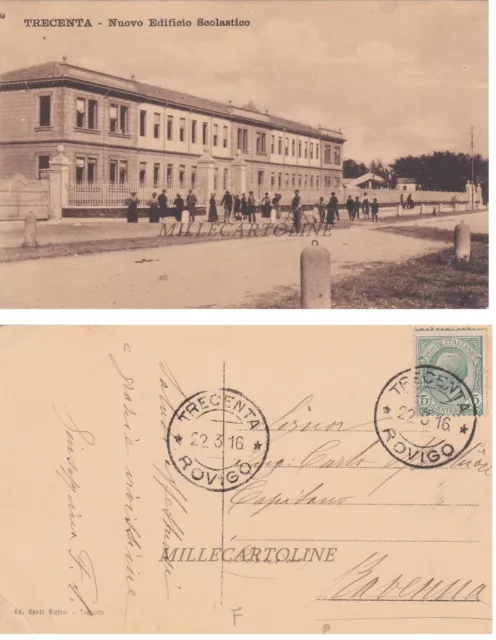 TRECENTA: Nuovo Edificio Scolastico    1916