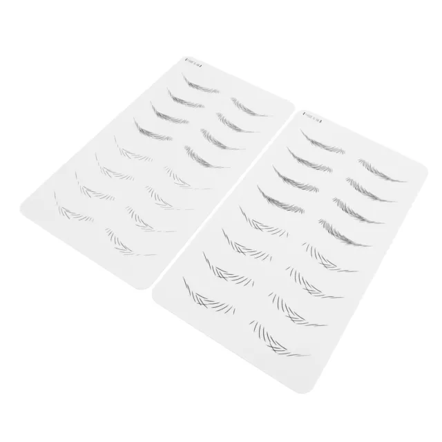 10PCS Eyebrow Practice Skin Thickened 2mm Double Sided Silicone Practice VIS