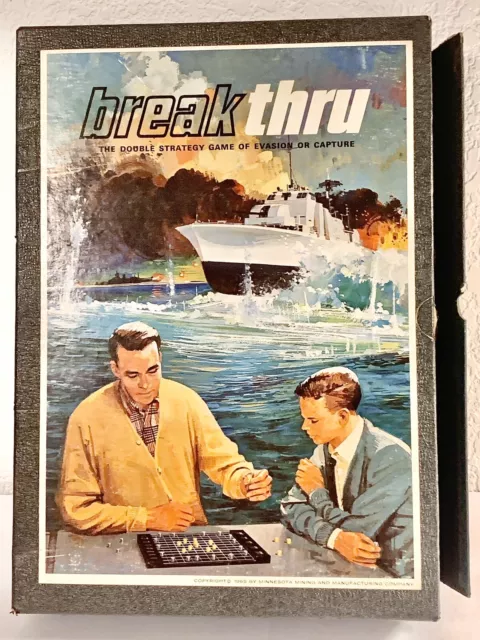 Vintage 1965 3M Brand Co Breakthru Double Strategy Game Bookshelf Games Complete