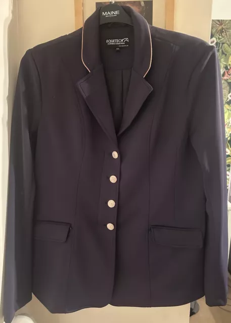 Equetech Jersey Competition Riding Jacket navy with gold buttons Stretch - 44