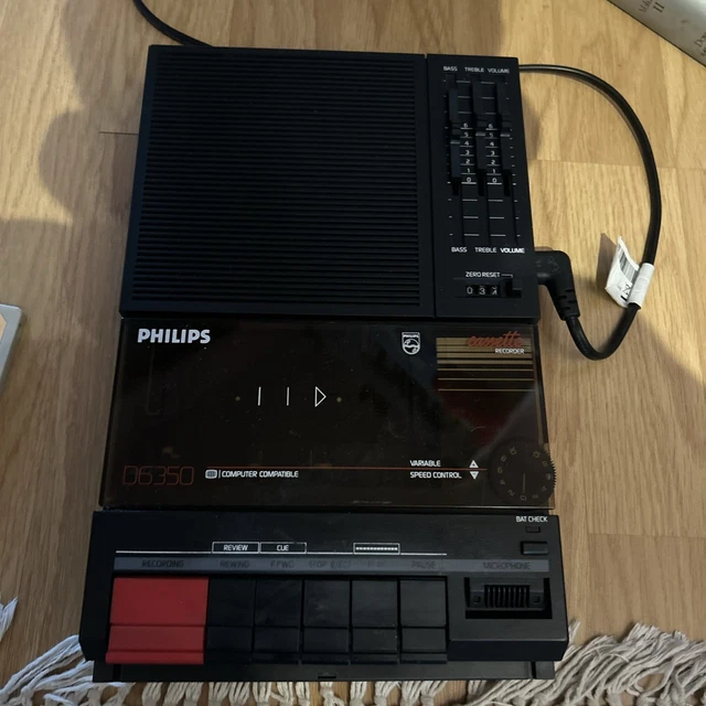 Philips D6350 – Magnétophone à Cassettes – En L'état, Pour Pièces Ou Réparation