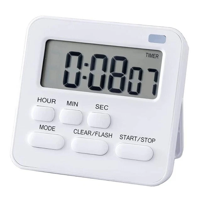Temporizador KüChen, reloj de huevos con reloj, temporizador digital reloj de parada con LCD Lautem Alar U2S6