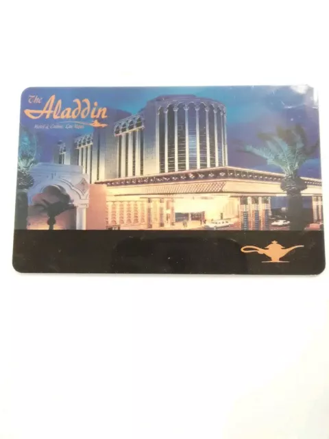 The Aladdin Hotel Casino Las Vegas, Nevada Vintage Vault Logo Slot Card!