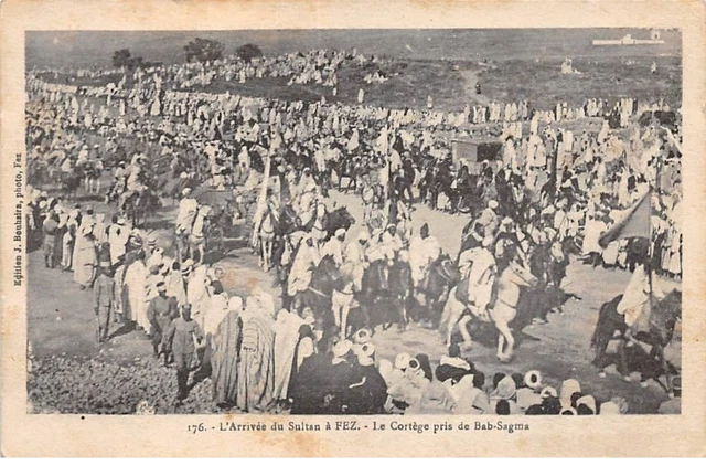 MAROC - FEZ - SAN35946 - L'Arrivée du Sultan - Le Cortège pris de Bab-Sagma