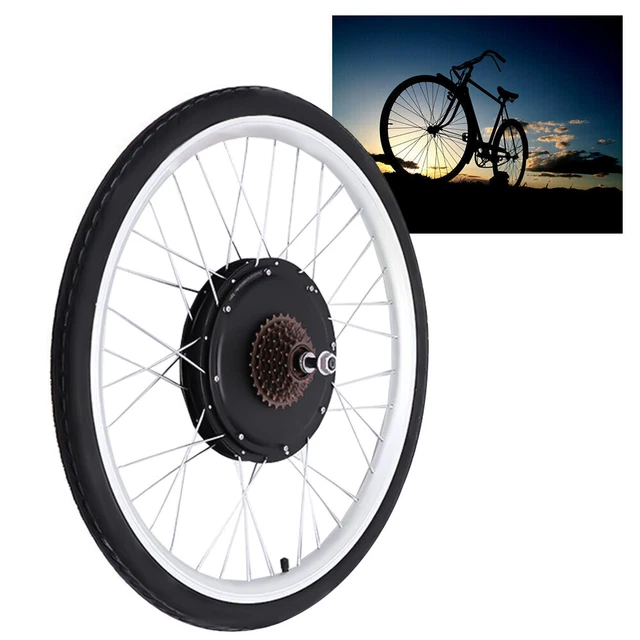 26'' 36V 500W/800W Conversion Kit de Électrique E-bike Vélo Roue Arrière Moteur