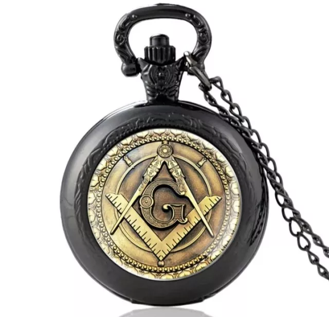 Masonic Freemason Antique Style Pocket Watch