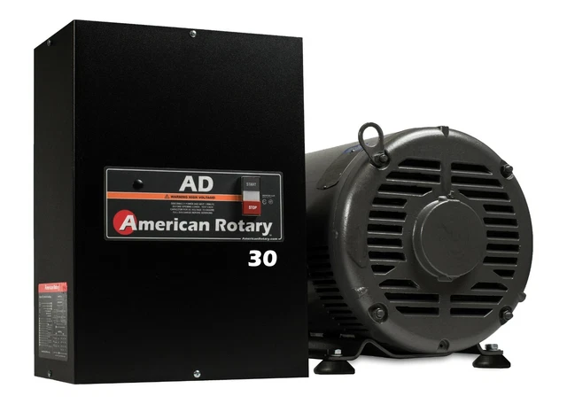 Rotary Phase Converter AD30 - 30 HP Digital Controls Heavy Duty CNC Made in USA
