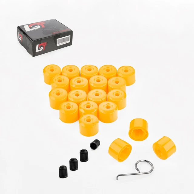 Kit Cache-Écrous Roue 17 Mm Noir Pour Opel/BMW - 20 Caches + 4 Antivols + Outil - 9