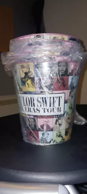 Taylor Swift Eras Tour Movie Official Pink Metallic UK Tin Popcorn Bucket - NEW