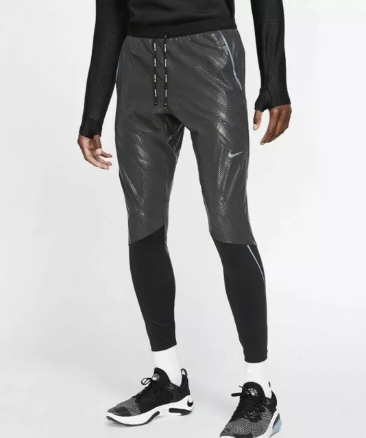 MENS NIKE SWIFT Running Pants Trousers Size L (Cj6330 010) Black £62.99 -  PicClick UK