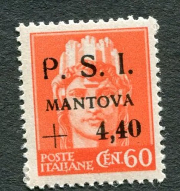 PSI MANTOVA 60c Italy first CITY ISSUE after FALL OF FASCISM - MNH/OG 1945 (183)