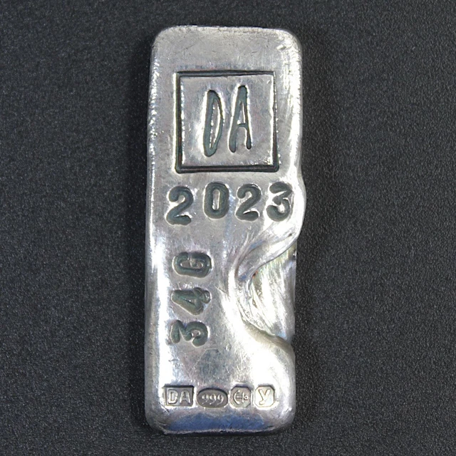 Lingotti argento pregiato .999 a mano 34 gm di Delphis Antiques 2023 #47