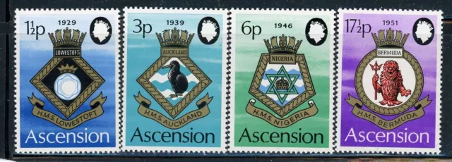 ASCENSION 156-59 SG154-57 MNH 1972 Royal Navy Crests (4th Series) set of 4 CV$4