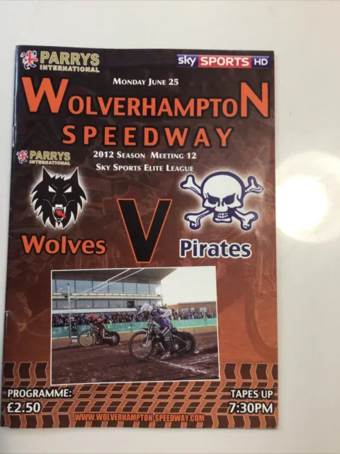 Wolverhampton Speedway Programme v Poole 25/6/12