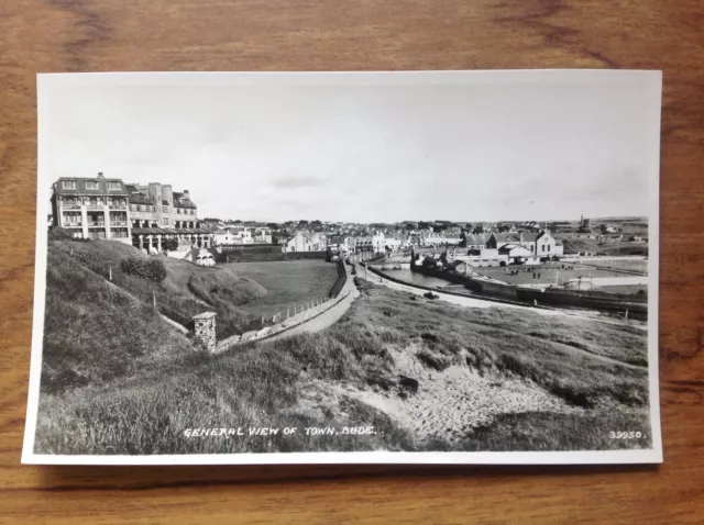 Vintage Postcard General View of Bude , Cornwall  RP . Free UK P&P