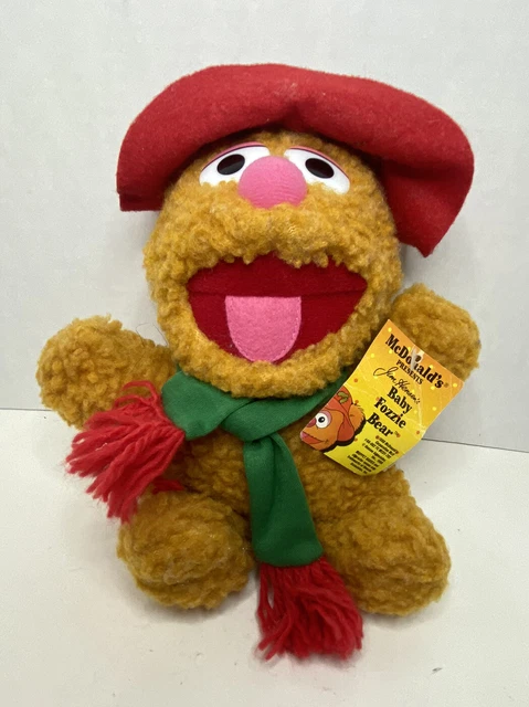 1988 McDonalds Jim Henson Muppet Babies Vintage Plush Baby Fozzie Bear 8" NWT
