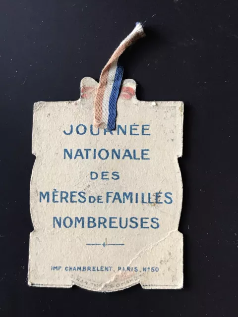 Insigne Étiquette Journée Nationale Des Mères De Familles Nombreuses Marianne 2