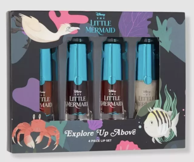 Ulta Beauty Disney The Little Mermaid Lip Tint Set Lipstick Gloss Stain Full Kit