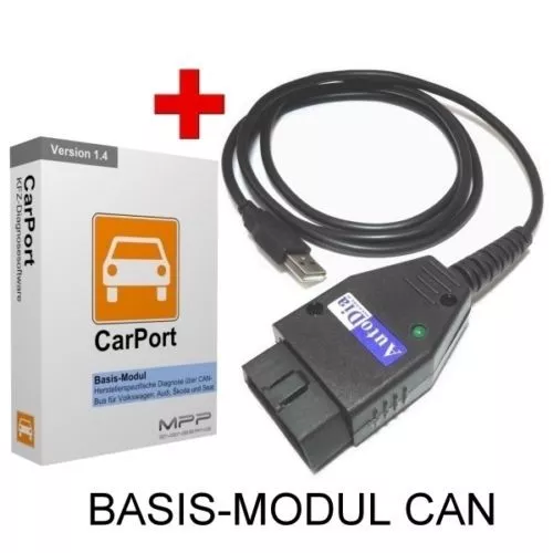 Interface AutoDia K509 für CarPort Software - VW AUDI SEAT SKODA (676 inkl.CAN)