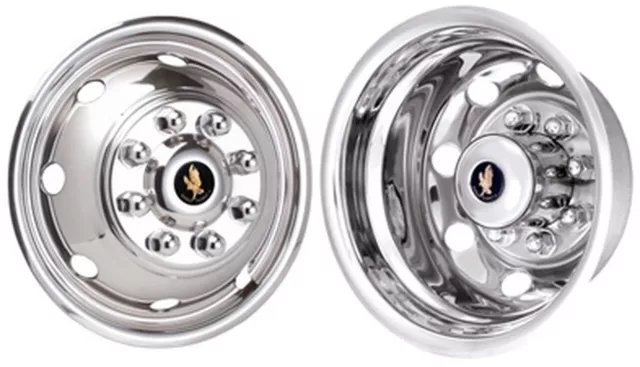 Ford E350 E450 RV Motorhome 16" 92-07 Stainless Dually Wheel Simulators BOLT ON