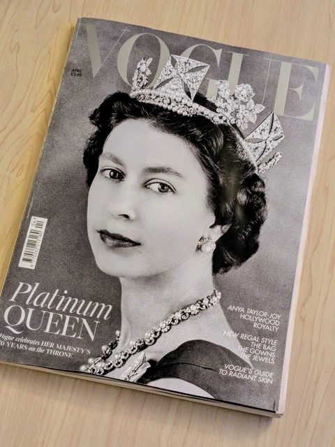 BRITISH VOGUE MAGAZINE April 2022 Queen Elizabeth II Platinum
