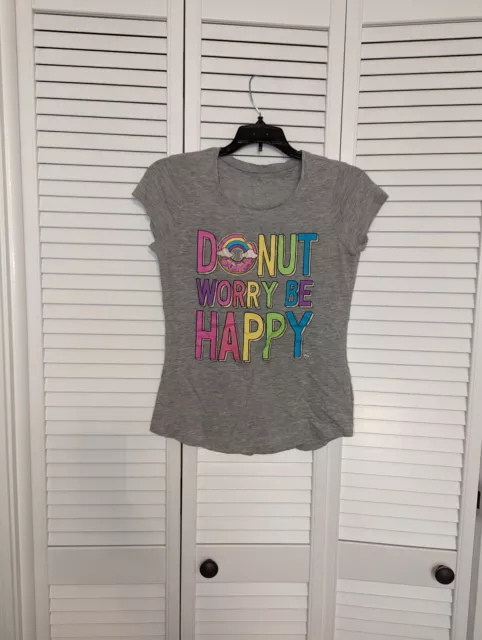 Girls Justice Donut Worry Be Happy T-Shirt Size 14-16