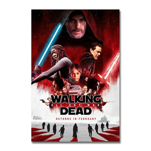 Tableau Sur Toile The Walking Dead 50x70 Cm - Décoration Murale Série TV