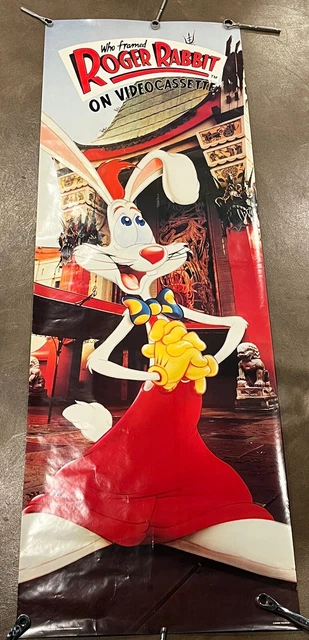 Roger Rabbit Girl WHO FRAMED ROGER Rabbit 1987 Rare Life Sized Vintage Movie Poster ...