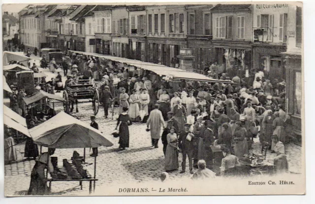 DORMANS - Marne - CPA 51 - vue sur le marché - une belle animation